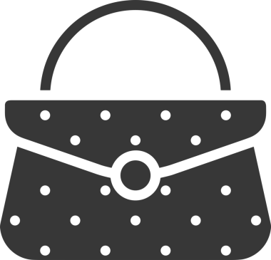 Web ve Grafiksel Tasarım için Minimalist Torba Simgesi Tasarım Biçimi Siyah ve Beyaz PNG