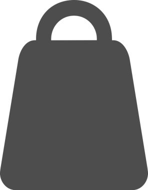 Web ve Grafiksel Tasarım için Minimalist Torba Simgesi Tasarım Biçimi Siyah ve Beyaz PNG