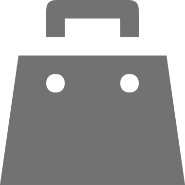 Web ve Grafiksel Tasarım için Minimalist Torba Simgesi Tasarım Biçimi Siyah ve Beyaz PNG