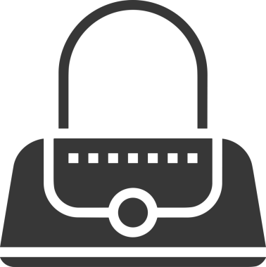 Web ve Grafiksel Tasarım için Minimalist Torba Simgesi Tasarım Biçimi Siyah ve Beyaz PNG