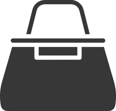 Web ve Grafiksel Tasarım için Minimalist Torba Simgesi Tasarım Biçimi Siyah ve Beyaz PNG