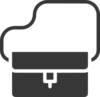 Web ve Grafiksel Tasarım için Minimalist Torba Simgesi Tasarım Biçimi Siyah ve Beyaz PNG