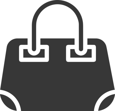 Web ve Grafiksel Tasarım için Minimalist Torba Simgesi Tasarım Biçimi Siyah ve Beyaz PNG