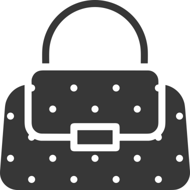 Web ve Grafiksel Tasarım için Minimalist Torba Simgesi Tasarım Biçimi Siyah ve Beyaz PNG