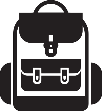 Web ve Grafiksel Tasarım için Minimalist Torba Simgesi Tasarım Biçimi Siyah ve Beyaz PNG