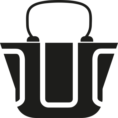 Web ve Grafiksel Tasarım için Minimalist Torba Simgesi Tasarım Biçimi Siyah ve Beyaz PNG