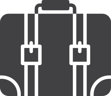 Web ve Grafiksel Tasarım için Minimalist Torba Simgesi Tasarım Biçimi Siyah ve Beyaz PNG