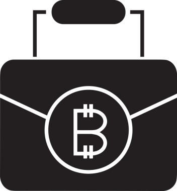 Web ve Grafiksel Tasarım için Minimalist Torba Simgesi Tasarım Biçimi Siyah ve Beyaz PNG