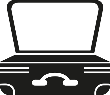 Web ve Grafiksel Tasarım için Minimalist Torba Simgesi Tasarım Biçimi Siyah ve Beyaz PNG