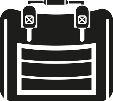 Web ve Grafiksel Tasarım için Minimalist Torba Simgesi Tasarım Biçimi Siyah ve Beyaz PNG