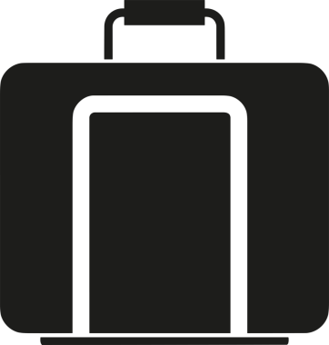 Web ve Grafiksel Tasarım için Minimalist Torba Simgesi Tasarım Biçimi Siyah ve Beyaz PNG