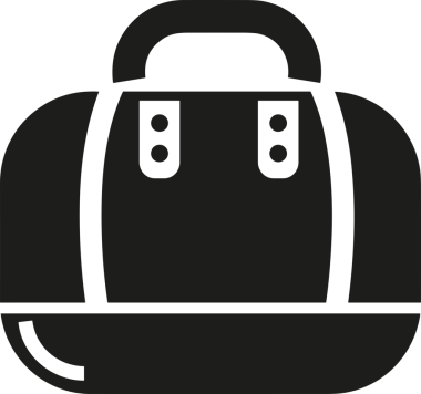 Web ve Grafiksel Tasarım için Minimalist Torba Simgesi Tasarım Biçimi Siyah ve Beyaz PNG