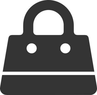 Web ve Grafiksel Tasarım için Minimalist Torba Simgesi Tasarım Biçimi Siyah ve Beyaz PNG