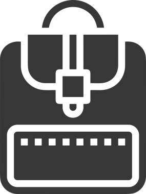 Web ve Grafiksel Tasarım için Minimalist Torba Simgesi Tasarım Biçimi Siyah ve Beyaz PNG