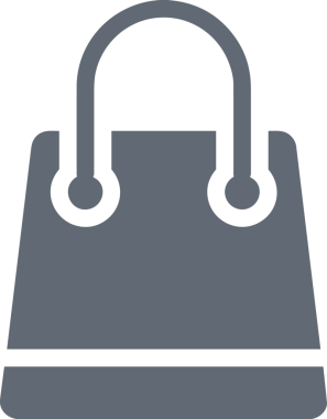 Web ve Grafiksel Tasarım için Minimalist Torba Simgesi Tasarım Biçimi Siyah ve Beyaz PNG