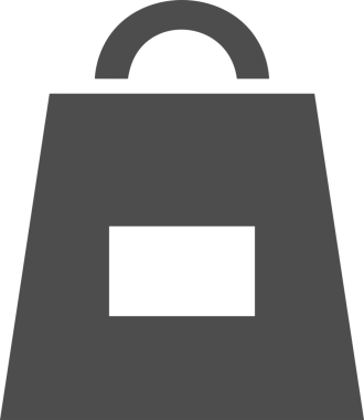 Web ve Grafiksel Tasarım için Minimalist Torba Simgesi Tasarım Biçimi Siyah ve Beyaz PNG