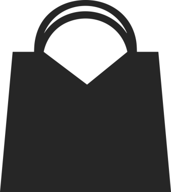 Web ve Grafiksel Tasarım için Minimalist Torba Simgesi Tasarım Biçimi Siyah ve Beyaz PNG