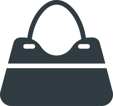 Web ve Grafiksel Tasarım için Minimalist Torba Simgesi Tasarım Biçimi Siyah ve Beyaz PNG