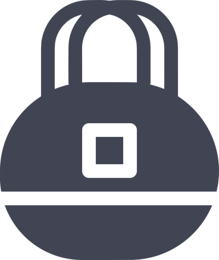 Web ve Grafiksel Tasarım için Minimalist Torba Simgesi Tasarım Biçimi Siyah ve Beyaz PNG