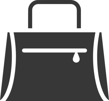 Web ve Grafiksel Tasarım için Minimalist Torba Simgesi Tasarım Biçimi Siyah ve Beyaz PNG