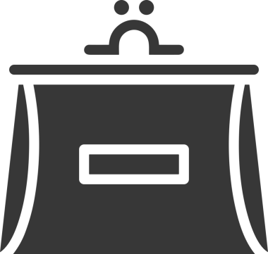 Web ve Grafiksel Tasarım için Minimalist Torba Simgesi Tasarım Biçimi Siyah ve Beyaz PNG