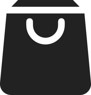 Web ve Grafiksel Tasarım için Minimalist Torba Simgesi Tasarım Biçimi Siyah ve Beyaz PNG