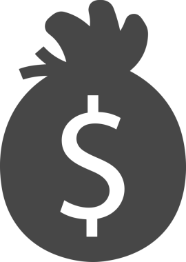 Web ve Grafiksel Tasarım için Minimalist Torba Simgesi Tasarım Biçimi Siyah ve Beyaz PNG