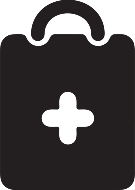 Web ve Grafiksel Tasarım için Minimalist Torba Simgesi Tasarım Biçimi Siyah ve Beyaz PNG