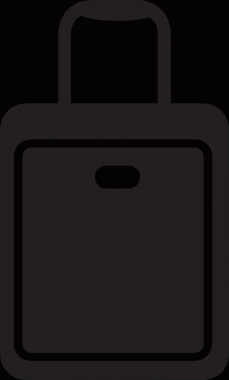 Web ve Grafiksel Tasarım için Minimalist Torba Simgesi Tasarım Biçimi Siyah ve Beyaz PNG