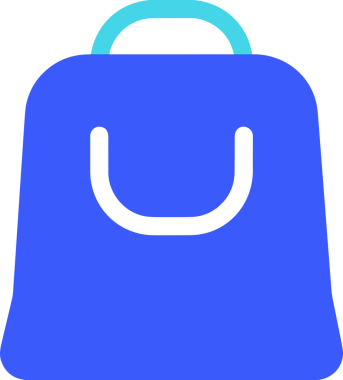 Web ve Grafiksel Tasarım için Minimalist Torba Simgesi Tasarım Biçimi Siyah ve Beyaz PNG