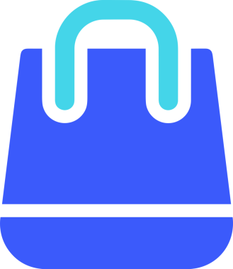 Web ve Grafiksel Tasarım için Minimalist Torba Simgesi Tasarım Biçimi Siyah ve Beyaz PNG