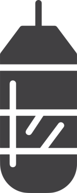 Web ve Grafiksel Tasarım için Minimalist Torba Simgesi Tasarım Biçimi Siyah ve Beyaz PNG