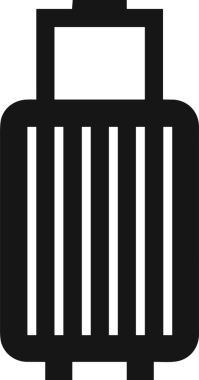 Web ve Grafiksel Tasarım için Minimalist Torba Simgesi Tasarım Biçimi Siyah ve Beyaz PNG