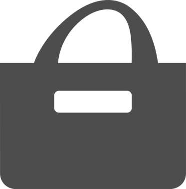 Web ve Grafiksel Tasarım için Minimalist Torba Simgesi Tasarım Biçimi Siyah ve Beyaz PNG