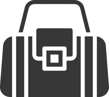 Web ve Grafiksel Tasarım için Minimalist Torba Simgesi Tasarım Biçimi Siyah ve Beyaz PNG