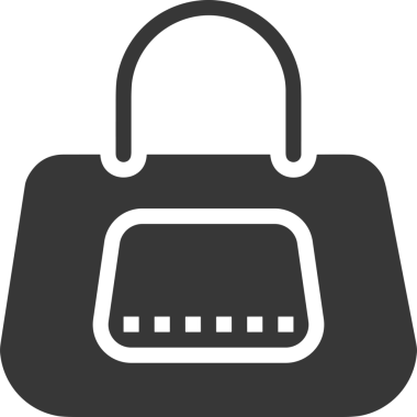 Web ve Grafiksel Tasarım için Minimalist Torba Simgesi Tasarım Biçimi Siyah ve Beyaz PNG