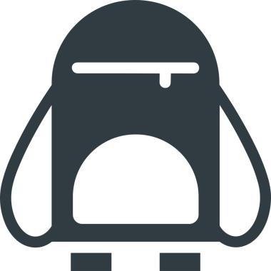 Web ve Grafiksel Tasarım için Minimalist Torba Simgesi Tasarım Biçimi Siyah ve Beyaz PNG