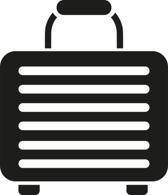 Web ve Grafiksel Tasarım için Minimalist Torba Simgesi Tasarım Biçimi Siyah ve Beyaz PNG