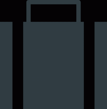 Web ve Grafiksel Tasarım için Minimalist Torba Simgesi Tasarım Biçimi Siyah ve Beyaz PNG