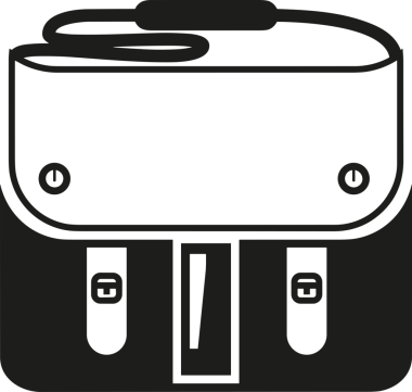 Web ve Grafiksel Tasarım için Minimalist Torba Simgesi Tasarım Biçimi Siyah ve Beyaz PNG