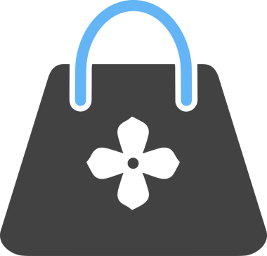 Web ve Grafiksel Tasarım için Minimalist Torba Simgesi Tasarım Biçimi Siyah ve Beyaz PNG