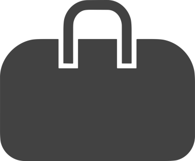 Web ve Grafiksel Tasarım için Minimalist Torba Simgesi Tasarım Biçimi Siyah ve Beyaz PNG