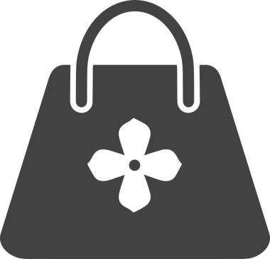 Web ve Grafiksel Tasarım için Minimalist Torba Simgesi Tasarım Biçimi Siyah ve Beyaz PNG