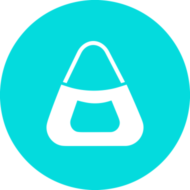 Web ve Grafiksel Tasarım için Minimalist Torba Simgesi Tasarım Biçimi Siyah ve Beyaz PNG