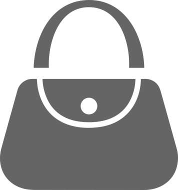 Web ve Grafiksel Tasarım için Minimalist Torba Simgesi Tasarım Biçimi Siyah ve Beyaz PNG