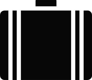 Web ve Grafiksel Tasarım için Minimalist Torba Simgesi Tasarım Biçimi Siyah ve Beyaz PNG