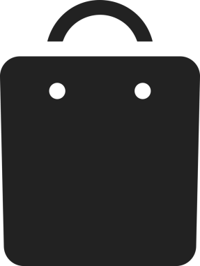 Web ve Grafiksel Tasarım için Minimalist Torba Simgesi Tasarım Biçimi Siyah ve Beyaz PNG