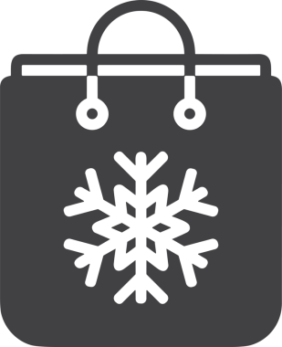 Web ve Grafiksel Tasarım için Minimalist Torba Simgesi Tasarım Biçimi Siyah ve Beyaz PNG