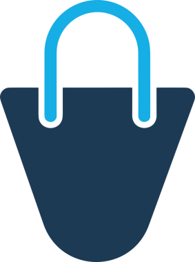 Web ve Grafiksel Tasarım için Minimalist Torba Simgesi Tasarım Biçimi Siyah ve Beyaz PNG