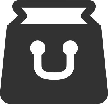 Web ve Grafiksel Tasarım için Minimalist Torba Simgesi Tasarım Biçimi Siyah ve Beyaz PNG